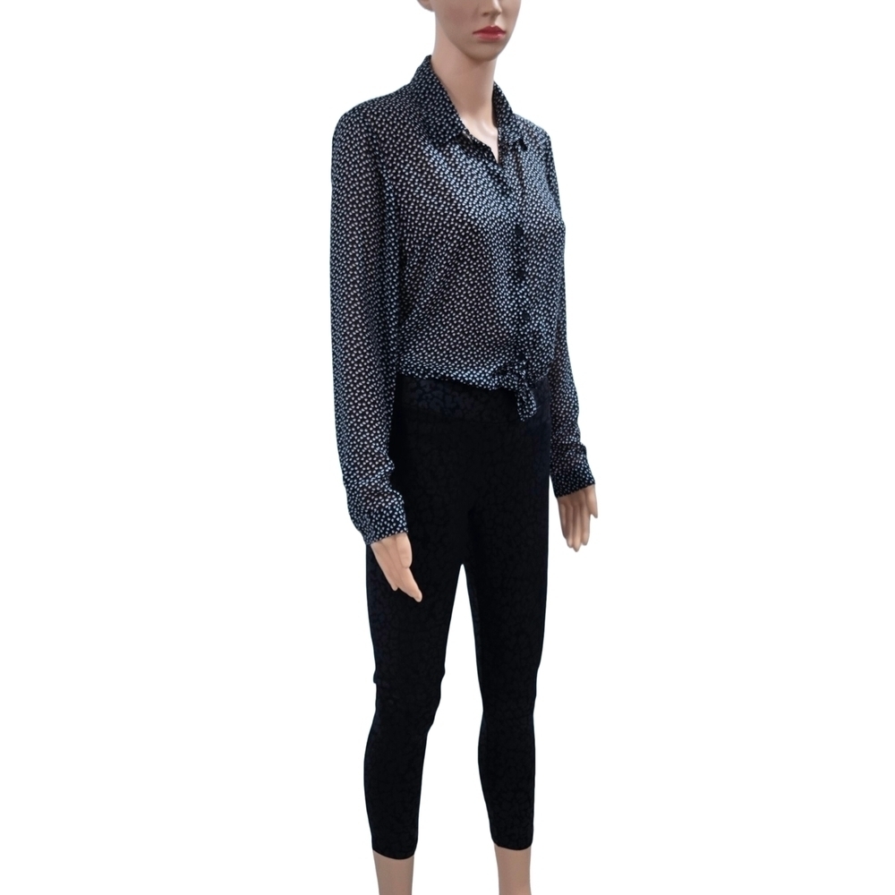 Black and White Polka Dot Blouse - Picture 2 of 13